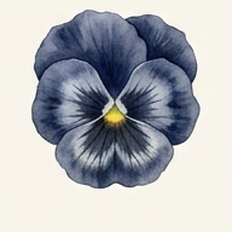 Pansy illustration representing the zodiac sign Capricorn